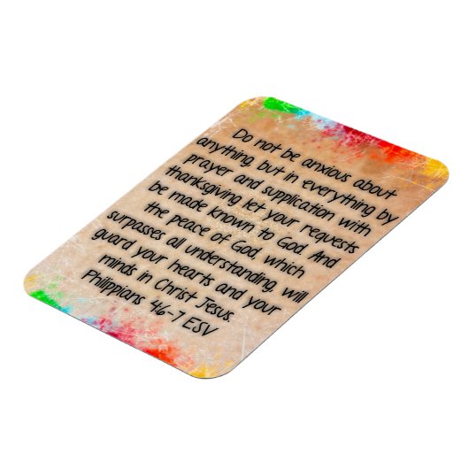 Filippenzen 4:6-7 Bijbelvers Magneet (Linkerzijde)