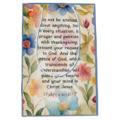 Filippenzen 4:6-7 Christelijk Bijbelvers Waterverf Medium Cadeauzakje (Voorkant)