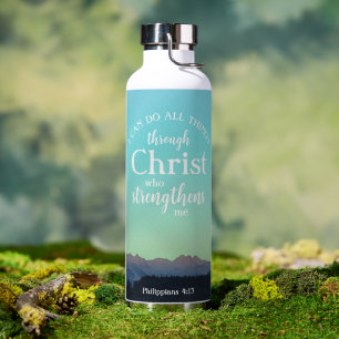 Filippenzen 4:7 Gepersonaliseerde moderne berg Waterfles