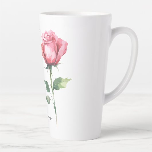 Filippenzen 4:8 Alles wat edele bloem is Latte Mok (Rechts)