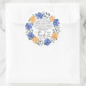 Filippenzen 4:8 Wat edel is, is een bloemenkrans Ronde Sticker (Tas)