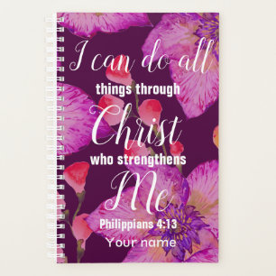 Filippijnen 4:13 Bijbelse Floral Christelijk Planner