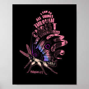 Filippijnen 4 13 Christelijke Bijbelse vlinder Poster