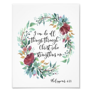 Filippijnen 4:13 Ik kan alles doen. Foto Afdruk