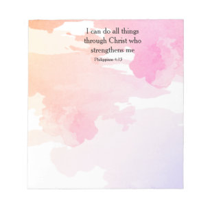 Filippijnen 4:13, tweeslachtig vers notitieblok