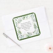 Filippijnen, 4:6, Bijbelverse, Vierkante Sticker (Envelop)