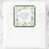 Filippijnen, 4:6, Bijbelverse, Vierkante Sticker (Tas)