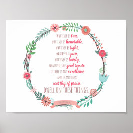 Filippijnen 4:8 poster