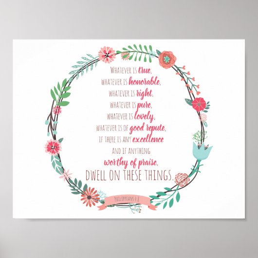 Filippijnen 4:8 poster (Voorkant)