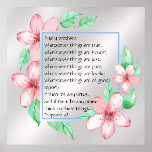 Filippijnen 4:8 poster
