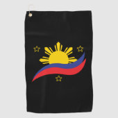 Filippijnen Filipino Pinoy Flag Golfhanddoek (Voorkant)