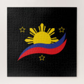Filippijnen Filipino Pinoy Flag Legpuzzel (Horizontaal)