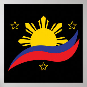 Filippijnen Filipino Pinoy Flag Poster