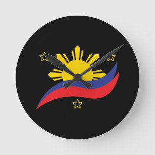 Filippijnen Filipino Pinoy Flag Ronde Klok