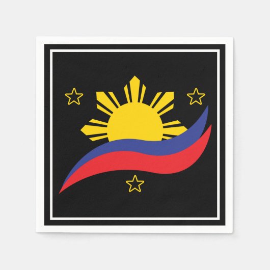 Filippijnen Filipino Pinoy Flag Servet (Voorkant)