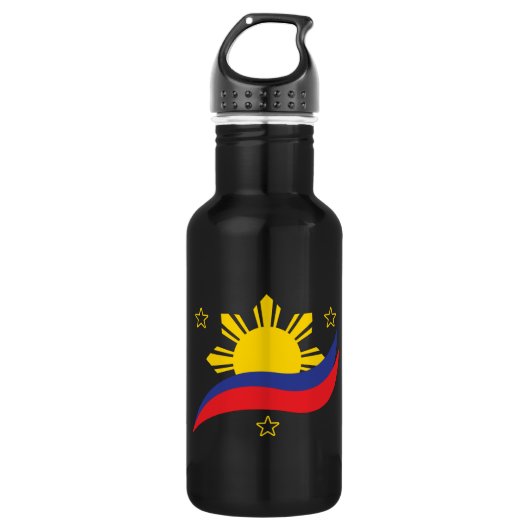 Filippijnen Filipino Pinoy Flag Waterfles (Voorkant)