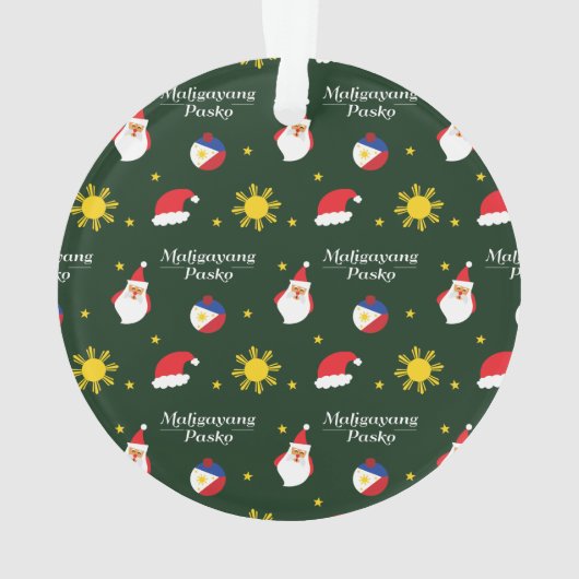 Filippijnen Filippijnse kerstman Maligayang Pasko Ornament (achterkant)
