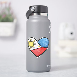 Filippijnen Flag Heart Art Filipino Pride Pinay Sticker