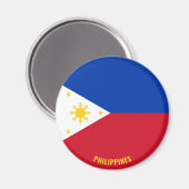 Filippijnen patriottisch vlaggen magneet (Voorkant / Achterkant)