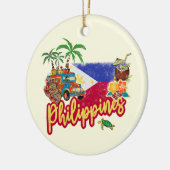 Filippijnen Tarsier vlag Palm Souvenir Keramisch Ornament (Links)
