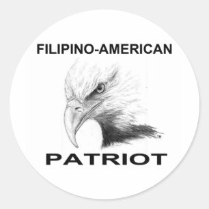 Filippijns-Amerikaans Ronde Sticker
