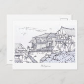 Filippijnse handschets briefkaart (Voorkant / Achterkant)