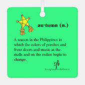 Filippijnse herfst metalen ornament (Voorkant)