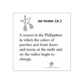 Filippijnse herfst rubberstempel (Afrduk)