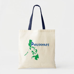 Filippijnse kaart op een Canvas tas