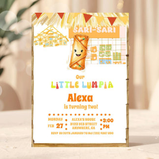 Filippijnse Little Lumpia Theme Verjaardag Kaart