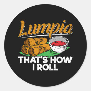 Filippijnse Lumpia Food Quote Ronde Sticker