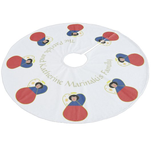 Filippijnse of Filippijnse Angel Flag Fleece Kerstboom Rok (Gekanteld)