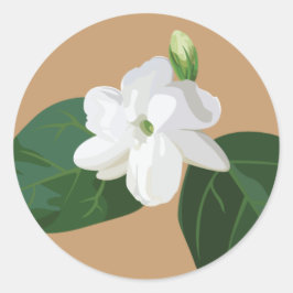 Filippijnse serie: Sampaguita Flower Ronde Sticker