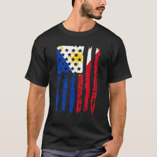 Filippijnse vlag Amerikaans gekweekt Pinoy USA T-shirt