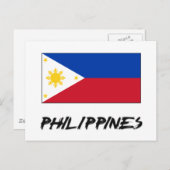 Filippijnse vlag briefkaart (Voorkant / Achterkant)
