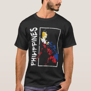 Filippijnse vlag en Filippijnse Pride Gift Design T-shirt