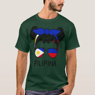 Filippijnse vlag Filippijns meisje Filippina met r T-shirt