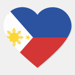 Filippijnse vlag Heart Sticker