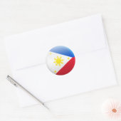 Filippijnse vlag ronde sticker (Envelop)