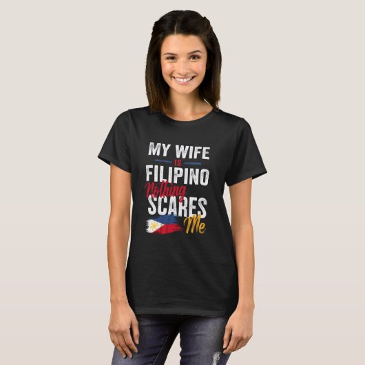 Filippijnse vrouw grappig, Filippijnse memes T-shirt (Voorkant volledig)