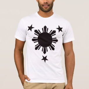 Filippino Basic Sun en sterren - zwart T-shirt