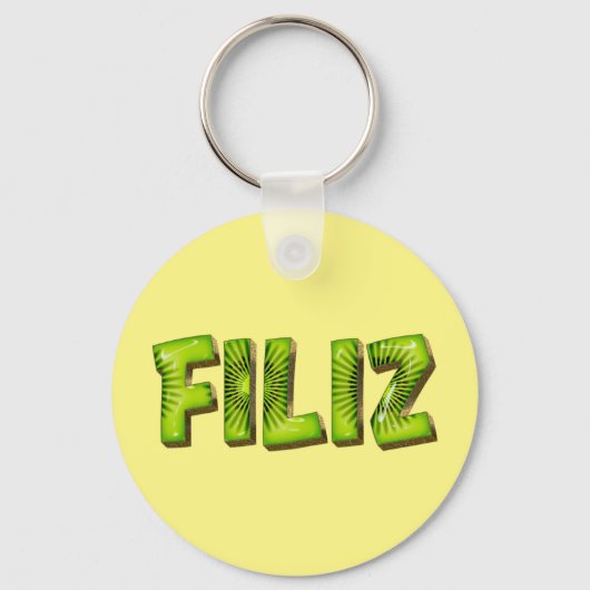 Filiz Name Kiwi Design Porte-clés (Recto)