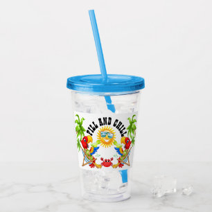 Fill en Chill 2 Parrot Tumbler Acryl Drinkbeker