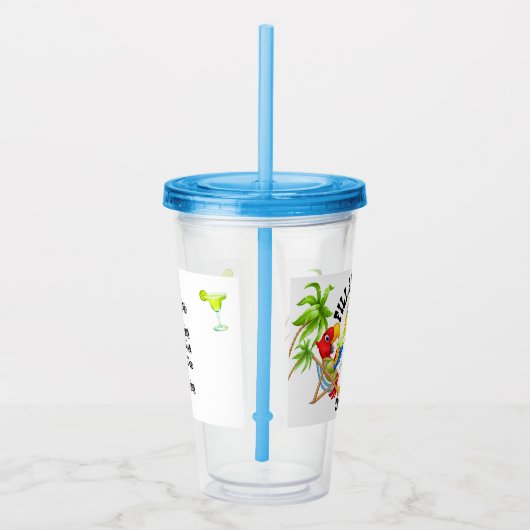 Fill en Chill Parrot Tumbler Acryl Drinkbeker (Rechts)