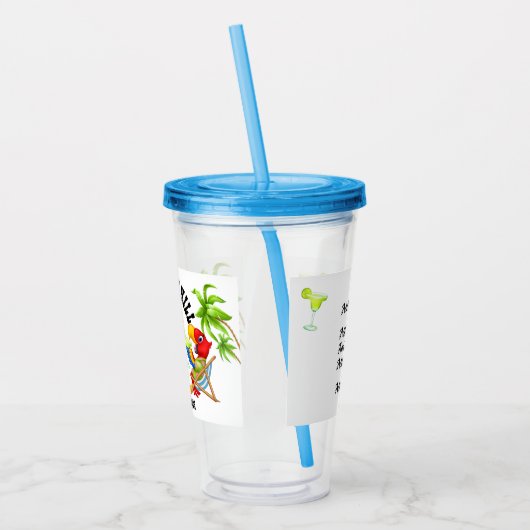 Fill en Chill Parrot Tumbler Acryl Drinkbeker (Links)