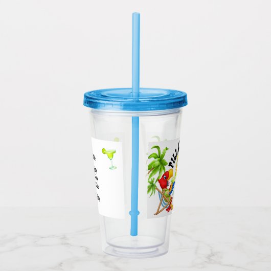Fill en Chill Parrot Tumbler Acryl Drinkbeker (Rechts)