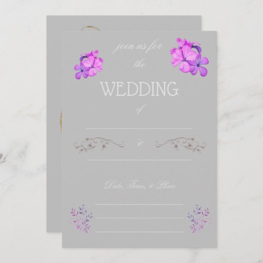 Fill in the Blank Wedding Invitation  (Devant / Derrière)