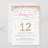 Fille 12e anniversaire Invitation douzième anniver (Devant)