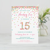 Fille 15e anniversaire Invitation quinzième annive (Debout devant)