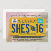 Fille 16e anniversaire Alaska Licence Invitation (Devant / Derrière)